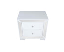 Hollywood_Hills 2-Drawers Nightstand, Silver Champagne