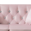 Paige 63in Loveseat, Pink