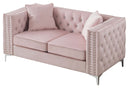 Paige 63in Loveseat, Pink