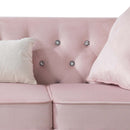 Paige 86in Sofa, Pink