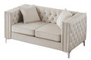 Paige 63in Loveseat, Ivory