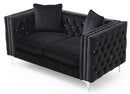 Paige 63in Loveseat, Black