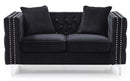 Paige 63in Loveseat, Black