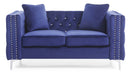 Paige 63in Loveseat, Blue