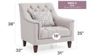 Charleston  Chair, Light Gray