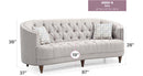 Charleston 86in Sofa, Light Gray