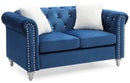 Raisa 60in Loveseat, Navy Blue