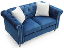 Raisa 60in Loveseat, Navy Blue
