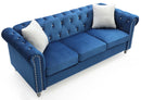 Raisa 83in Sofa, Navy Blue