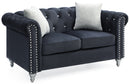 Raisa 60in Loveseat, Black