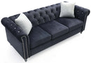 Raisa 83in Sofa, Black