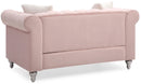 Raisa 60in Loveseat, Pink