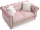 Raisa 60in Loveseat, Pink