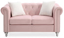 Raisa 60in Loveseat, Pink