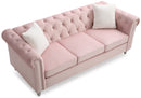 Raisa 83in Sofa, Pink