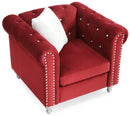 Raisa  Chair, Burgundy