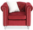 Raisa  Chair, Burgundy