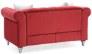 Raisa 60in Loveseat, Burgundy