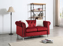 Raisa 60in Loveseat, Burgundy
