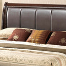 LaVita Queen Storage Bed w/Padded Headboard, Cappuccino