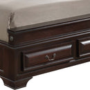 LaVita Queen Storage Bed w/Tufted Headboard, Cappuccino