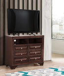LaVita 6-Drawers Media Chest, Cappuccino