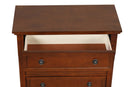 Meade 5-Drawers Chest, Cherry