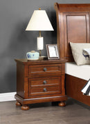 Meade 2-Drawers Nightstand, Cherry