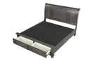 Meade King Storage Bed, Gray