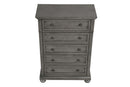 Meade 5-Drawers Chest, Gray
