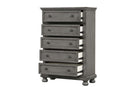 Meade 5-Drawers Chest, Gray
