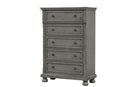 Meade 5-Drawers Chest, Gray