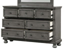 Meade 7-Drawers Dresser, Gray