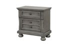 Meade 2-Drawers Nightstand, Gray