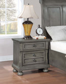 Meade 2-Drawers Nightstand, Gray