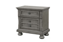 Meade 2-Drawers Nightstand, Gray