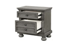 Meade 2-Drawers Nightstand, Gray