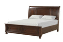 Meade Tufted Full Storage Bed, Cherry