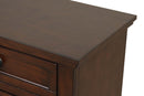 Meade 2-Drawers Nightstand w/Bun Legs, Brown