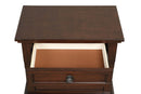 Meade 2-Drawers Nightstand w/Bun Legs, Brown