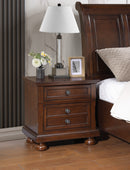 Meade 2-Drawers Nightstand, Cherry