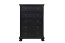 Meade 5-Drawers Chest, Black