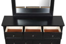 Meade 7-Drawers Dresser, Black