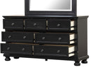 Meade 7-Drawers Dresser, Black