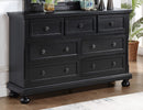 Meade 7-Drawers Dresser, Black