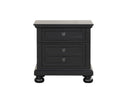 Meade 2-Drawers Nightstand, Black