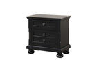 Meade 2-Drawers Nightstand, Black