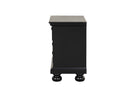 Meade 2-Drawers Nightstand, Black