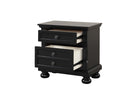 Meade 2-Drawers Nightstand, Black