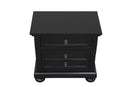Meade 2-Drawers Nightstand, Black